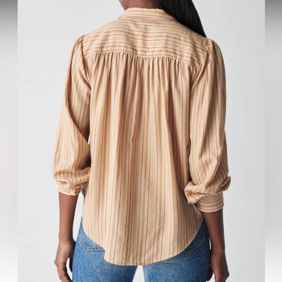 Faherty Byrd Button Down Top in Sitka Stripe Size Large - Picture 2 of 11